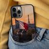 Мягкий чехол для телефона с флагом Франции для iPhone 17 Air 16e Pro max 15 Pro 13 14 Plus 11 12 MagSafe Магнитный Coque
