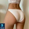 2 PCS Sexy Women Underwear Cute Lace Seamless Panties Comfortable Briefs Simple Cotton Female Lingerie Sports Underpants