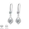 S925 Sterling Silver 1-2 Carat Moissanite Water Drop Earrings High-End Design Cute Casual Decoration For Girlfriend