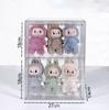 LABUBU Storage Box HD Transparent Plush Doll Clothes Vinyl Doll Macaron Blind Box Hanging