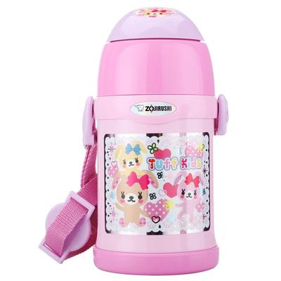 Термобутылка ZOJIRUSHI с чашкой и двусторонней трубочкой, 450 мл, Розовый, SC-ZS45-PA