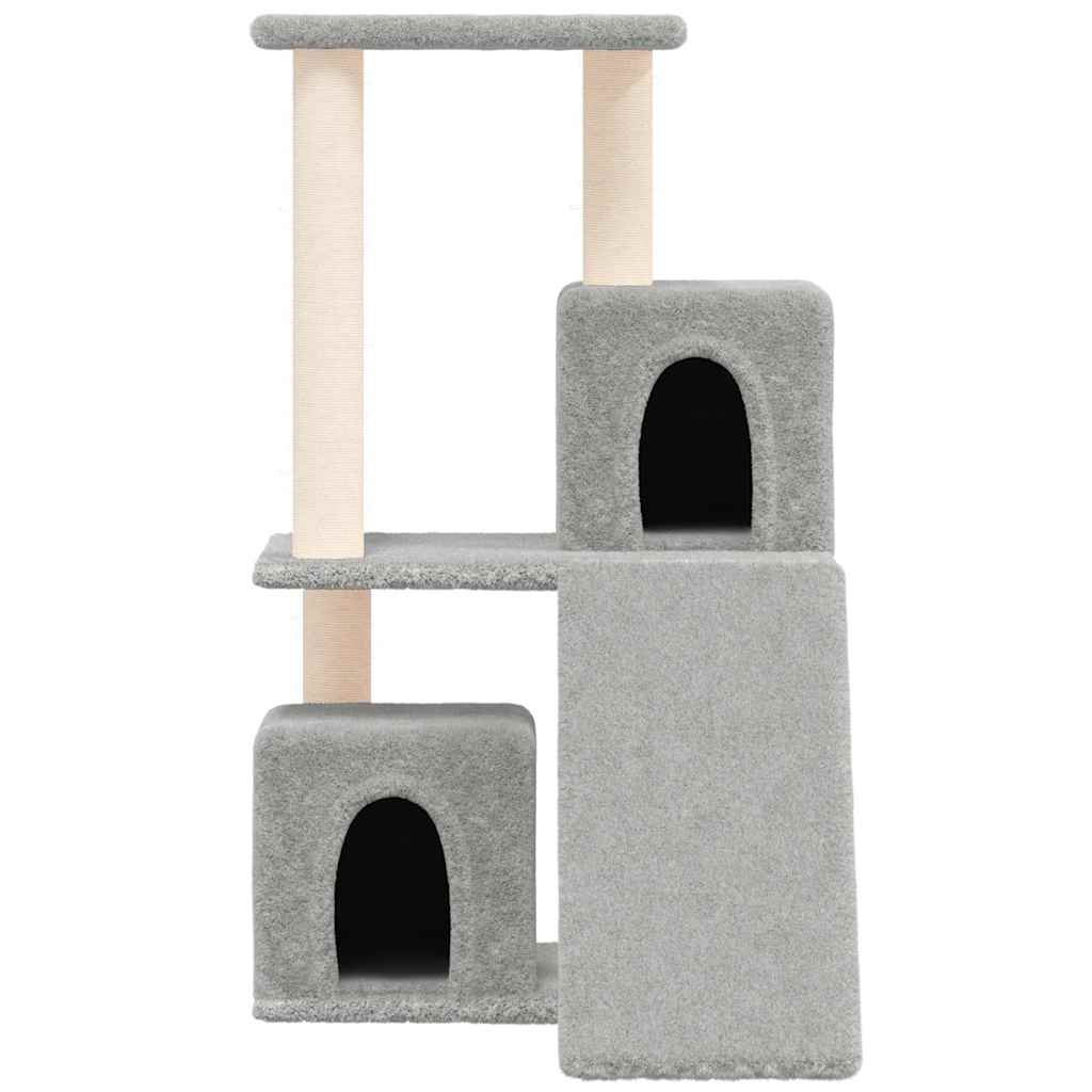 Cat Tree with Sisal Scratching Posts Light Gray 82 cm