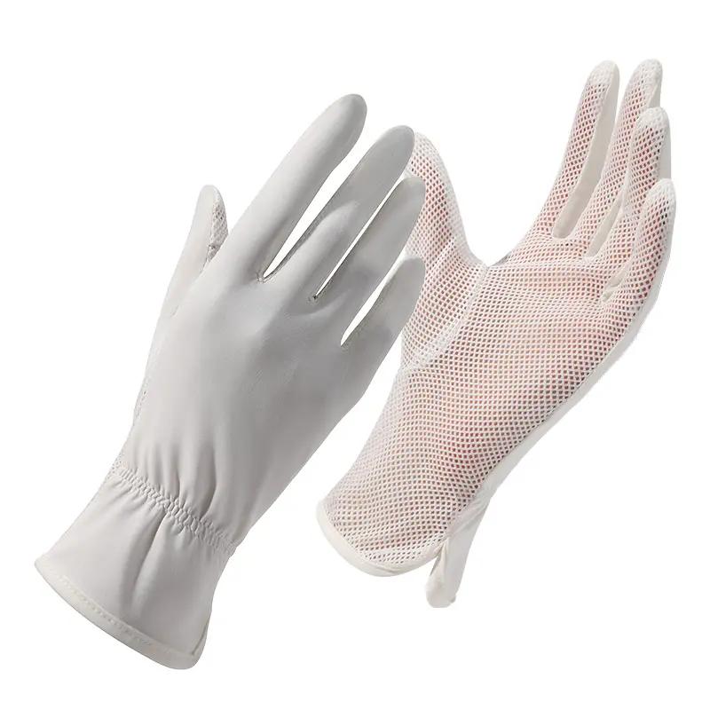 Custom logo Women Ice Silk Summer Sun protection Gloves