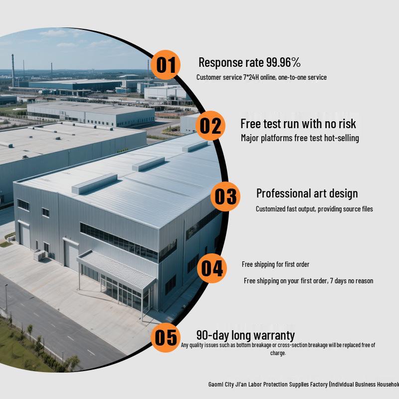 Cross-Border Steel Toe Safety Shoes: High-Top, Anti-Smash, Puncture-Resistant, Wear-Resistant, Soft Sole, Comfortable Fit.