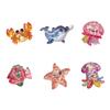 2/6Pcs Resin Sea Creature Miniature Cartoon Ocean Animal Resin Figurines Decoration for Art Craft Phone Case Photo Frame
