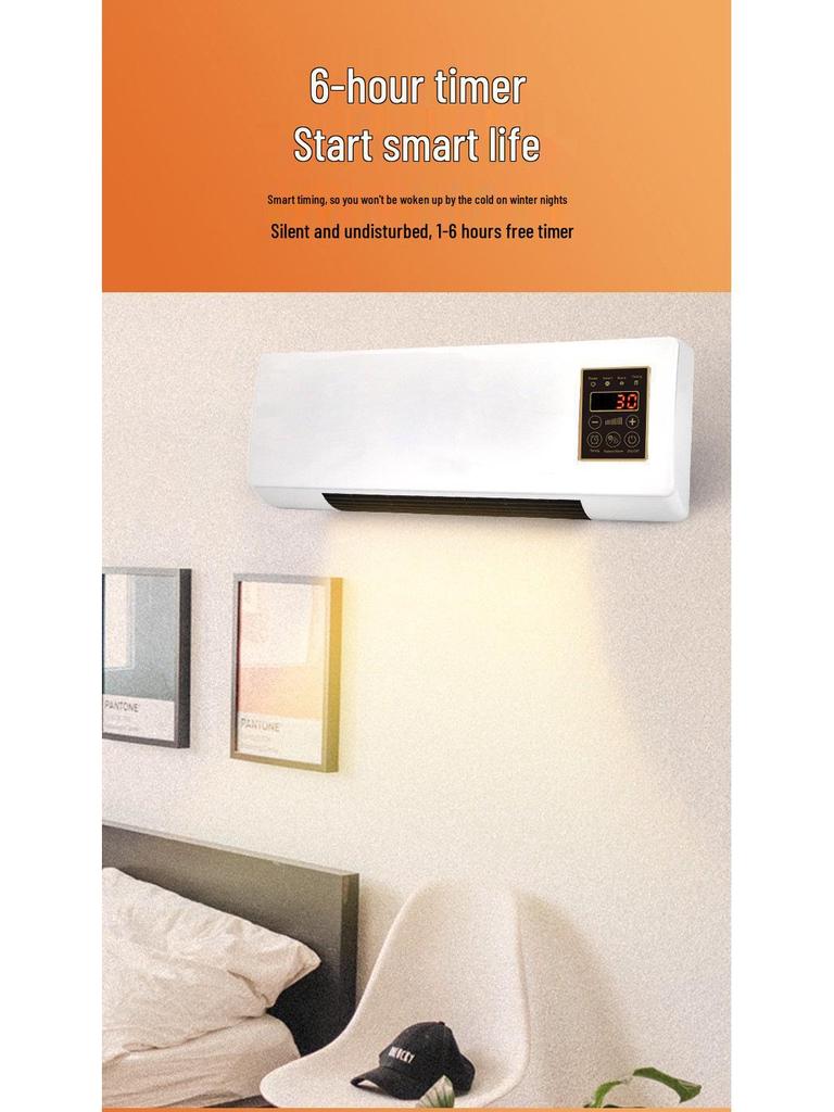 US 110V Wall-Mounted Heater: Dual-Function Cold & Warm Blower