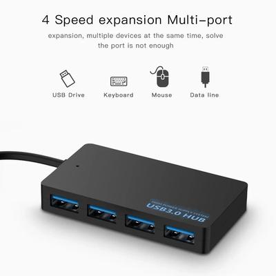 Высокоскоростной USB 3.0 хаб 4 порта Адаптер-ХАБ Кабель для передачи данных Сплиттер Расширитель Поддержка нескольких систем Plug and Play Мульти USB адаптер
