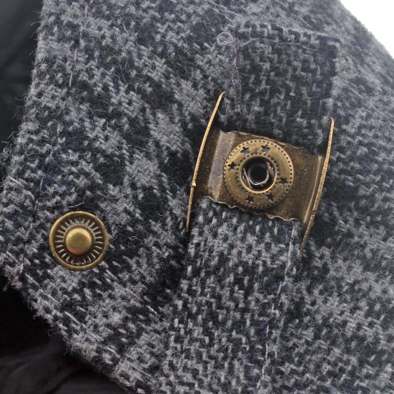 Клетчатый берет, мужская британская кепка, осенне-зимняя толстая теплая кепка, кепка газетчика