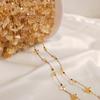 14K Gold-plated Irregular Natural Strawberry Quartz Citrine Moonstone Handmade Loose Chain for DIY Bracelet Necklace Material
