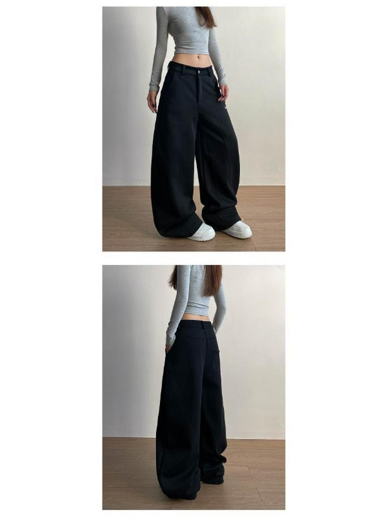 Женские свободные спортивные штаны в стиле ретро с вышивкой букв - Весенне-летние повседневные штаны силуэта полумесяца