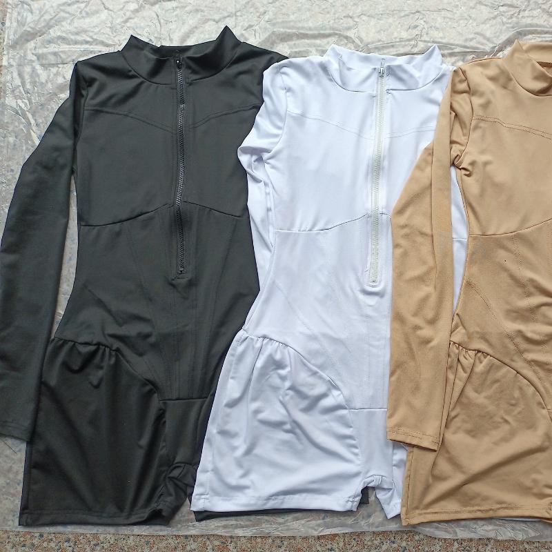 Y2K European and American Spring and Autumn Women's Sportswear Zippered Plastic Waist Wide Leg Jumpsuit