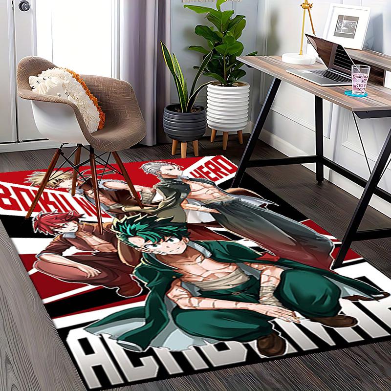 1pc Boku No Hero Academia Chair Mat, Office Rug, Non-Slip Carpet for Desk, Suitable for Home Decor, Living Room, Bedroom, Game Room, Birthday Gift, Al