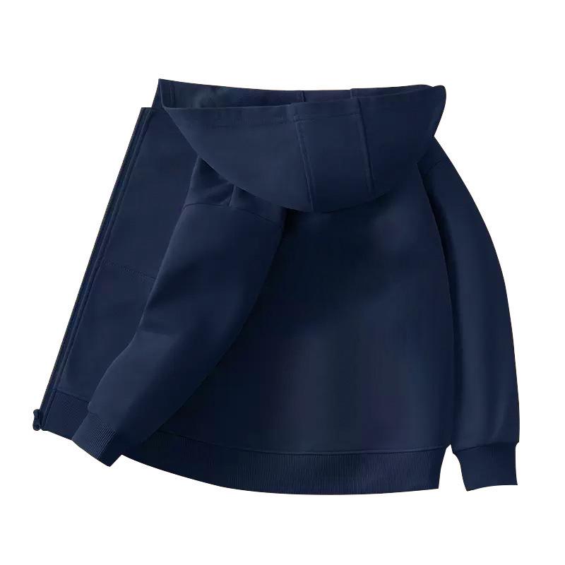 2024 Kids' Hoodie Cardigan with Zipper and Pockets - Boys' and Girls' School Uniform Outerwear