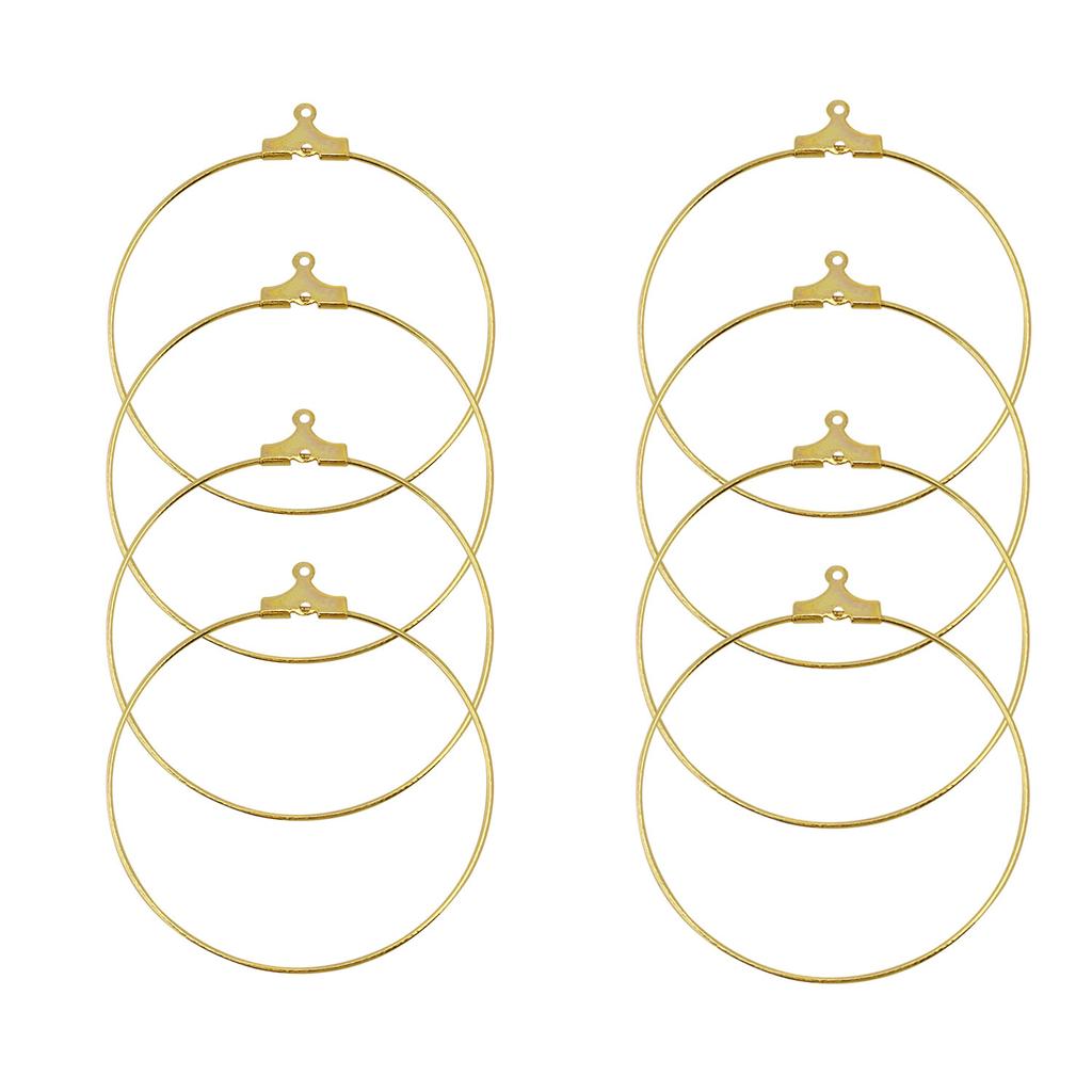 30Pcs Simple Iron Round Rings DIY Earrings Handmade Pendant Ring Jewelry Accessories