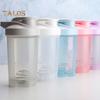 Protein Shaker Cup with Blender Ball 500ml Wide Mouth Shaker for Easy Mixing Portable Whey Protein Shaker Bottle for Sports Travel Camping