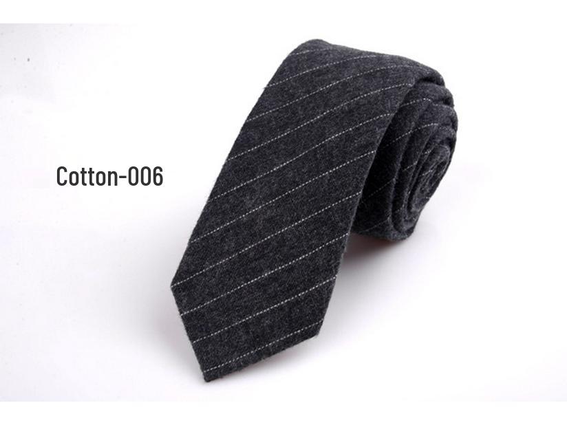 New Plaid Twill Cotton Tie: Men's Business Casual Korean Style for Weddings