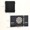 Electronic Dartboard Closable Dart Game 27 Games 202 Variations Up to 8 Players LED Display