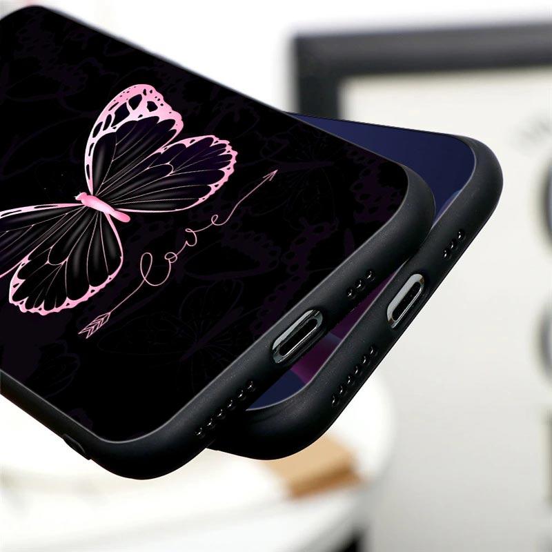 Чехол для телефона «Бабочка Любовь Красивый» для Apple iPhone 16 15 14 13 12 11 Pro Max XR XS Max 7 8 Plus SE2 Задняя крышка Силиконовые чехлы