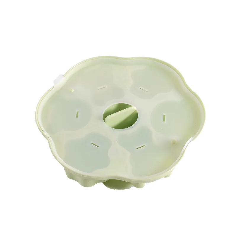 Пищевой силикон Мультяшная форма для парового пирога Желе Пудинг Форма для мороженого с крышкой Кухонная утварь Инструменты для аэрофритюрницы Аксессуары