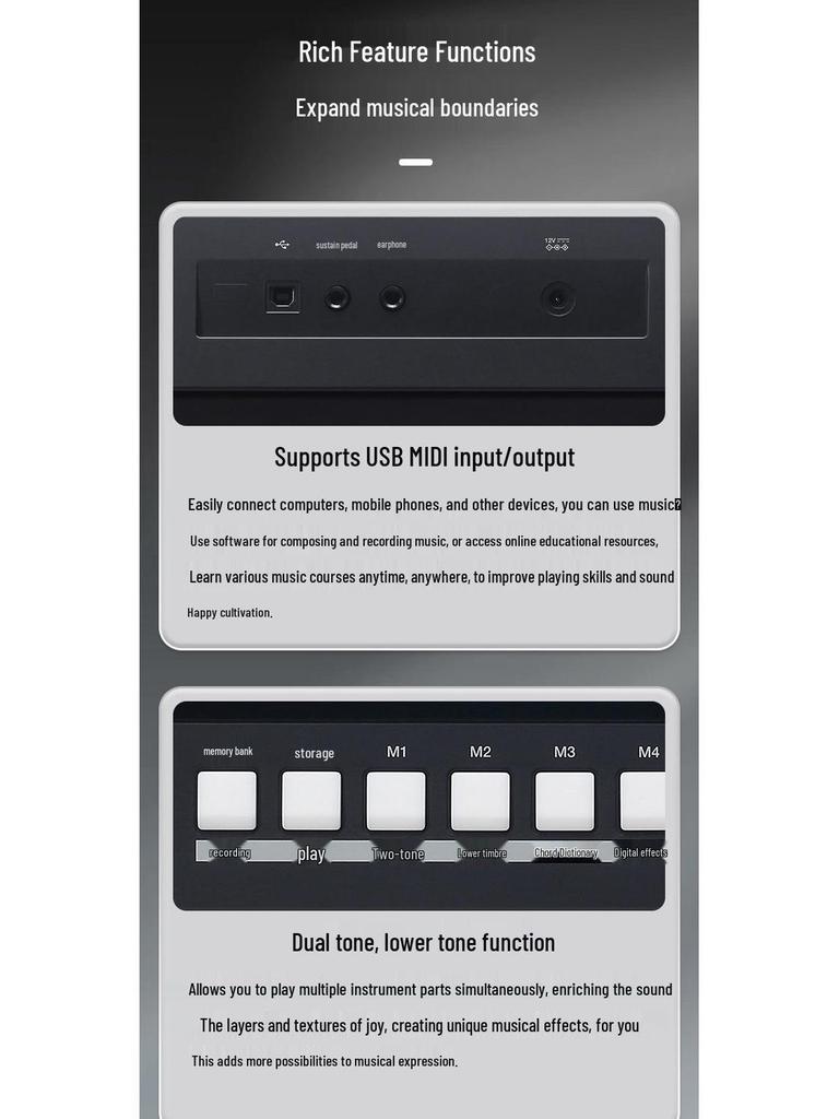 Электронное пианино Korg MK302 с 61 клавишей и чувствительностью к силе нажатия для начинающих и профессионалов