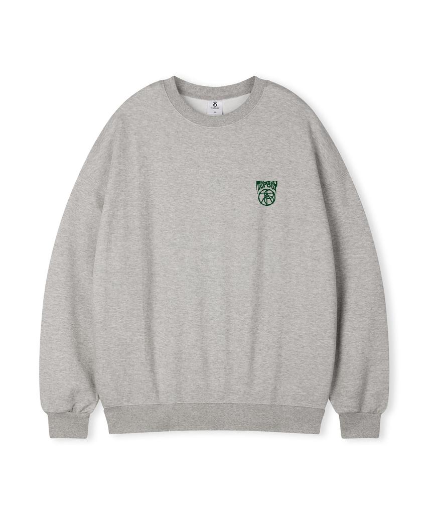 TOPBOY Spiral Oversized Printed Sweatshirt