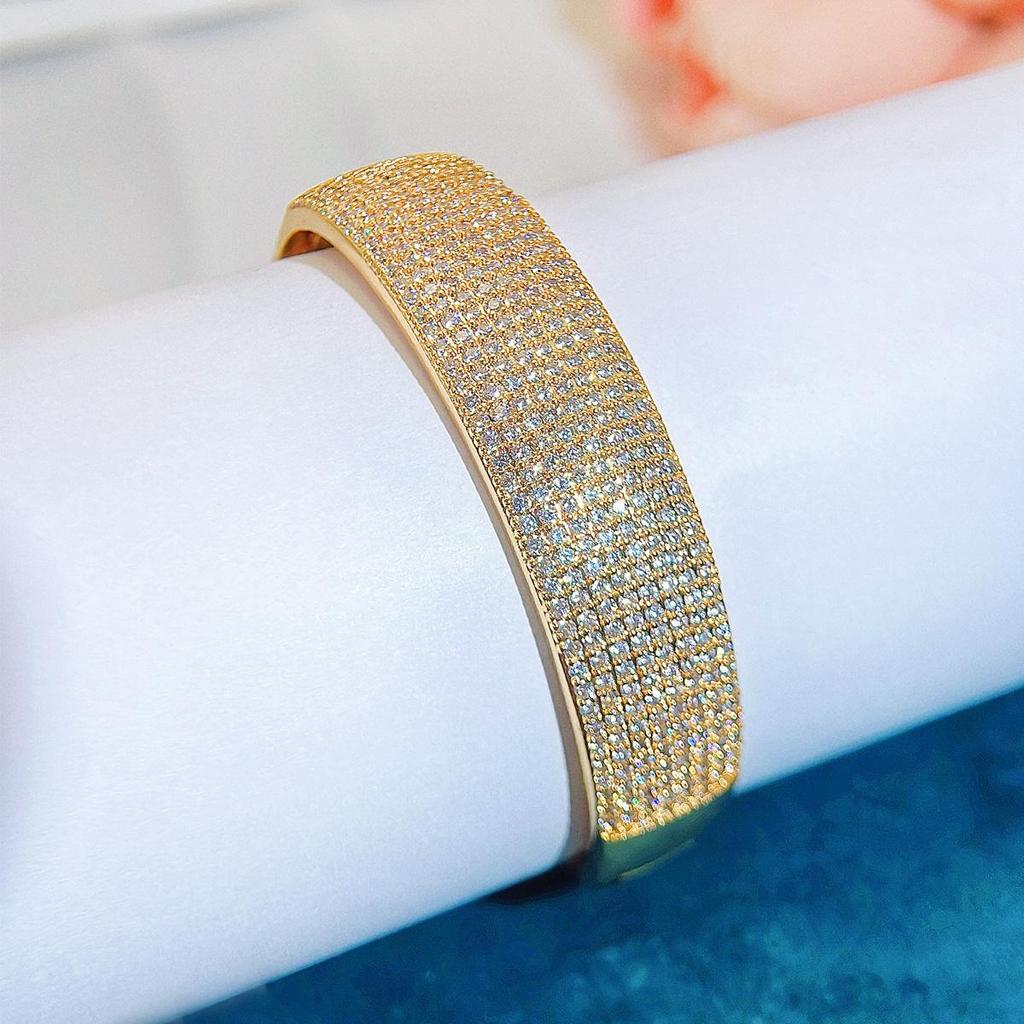 CMM Modern Jewelry Bohemian Ethnic Style Golden Party Jewelry Hand Accessories Women Zircon Bracelet Bangle