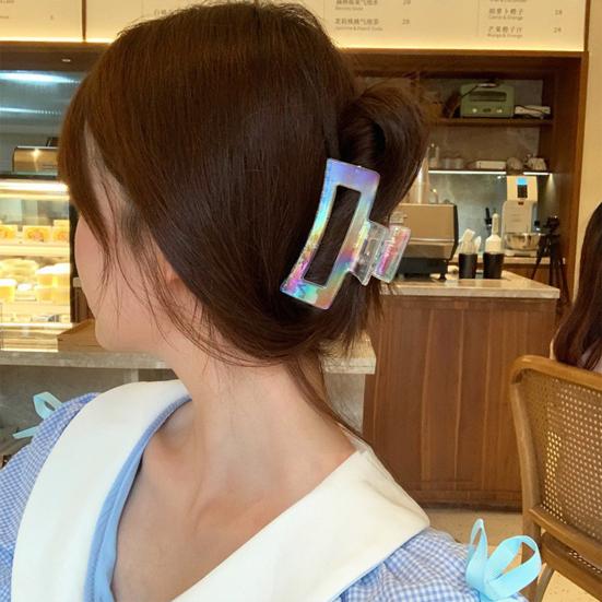 Women Hair Claw Transparent Design Strong Grip Hair Clip Back Head Large Size Hair Organizer Hairstyles Accessories