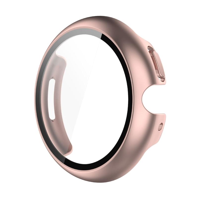 Чехол для смарт-часов из ПК и стекла, защитное стекло для Watch 4 41 мм 45 мм, рамка-чехол, безопасный, быстро крепится и снимается