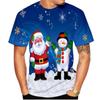 Christmas 2025 3D Printed Short Sleeve Shirt Santa Men's and Women's Crewneck Casual Shirts Festive Hip Hop Vibe Style T-shirts