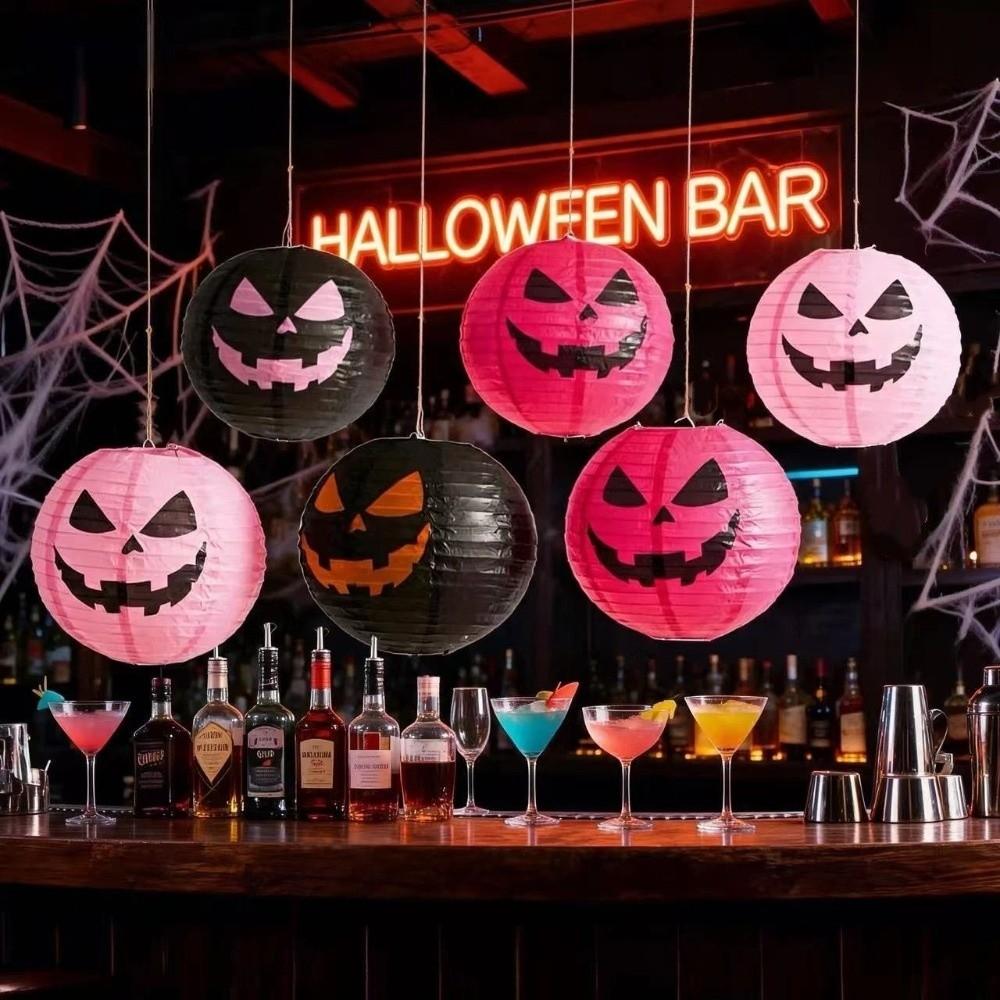 Handmade Halloween Lanterns Foldable Festival Lantern Pumpkin Paper Lantern Bar Decoration