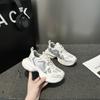 Chunky Sneakers Fashion Mesh Breathable Shoes Women Sports Running 5CM Chunky Sneakers Breathable Leisure Casual Sports Shoes