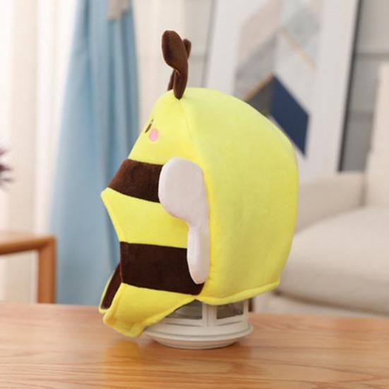Прекрасная Экспрессия Короткий Тип Желтая Шляпа для Шоу Забавная 3D Шапка Пчелы Животное Плюшевый Головной Убор Костюмные Аксессуары