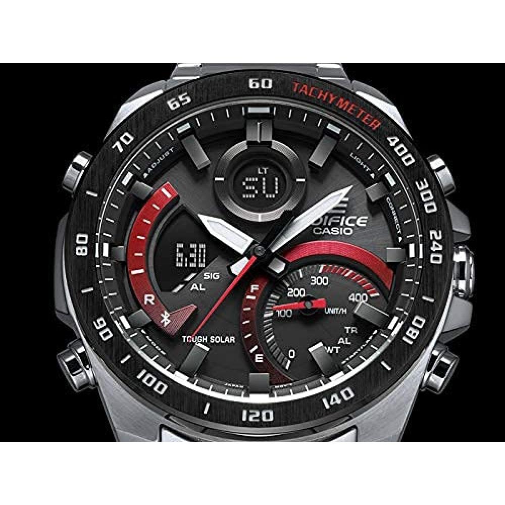 EDIFICE CASIO Casio Bluetooth смартфон связанный Tough Solar ECB-900DB-1A хронограф календарь аналоговые цифровые черные красные деловые часы спортивные часы Sta