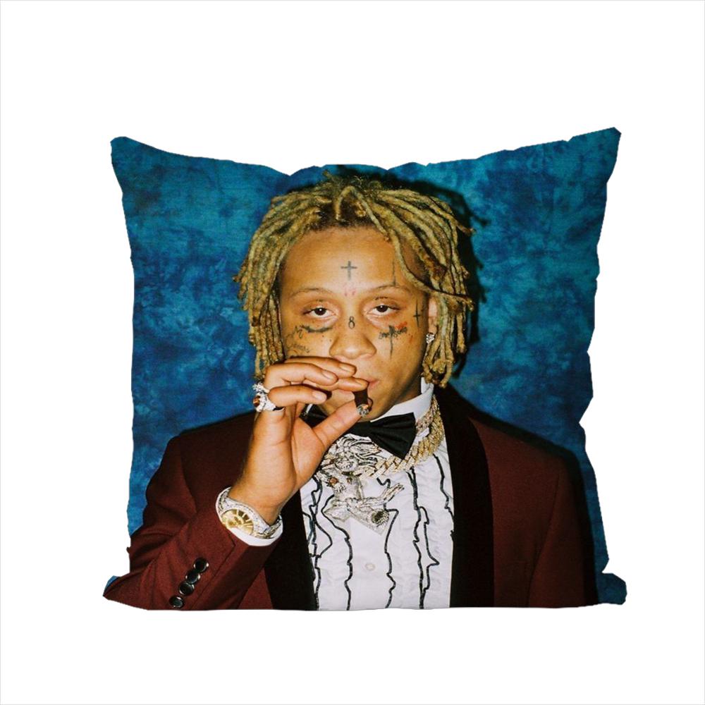 RAPPER TTrippie Redd Pillow Case For Car Sofa Decorative Home Doublesided Print Plush Square Throw Pillow Cushion Cover