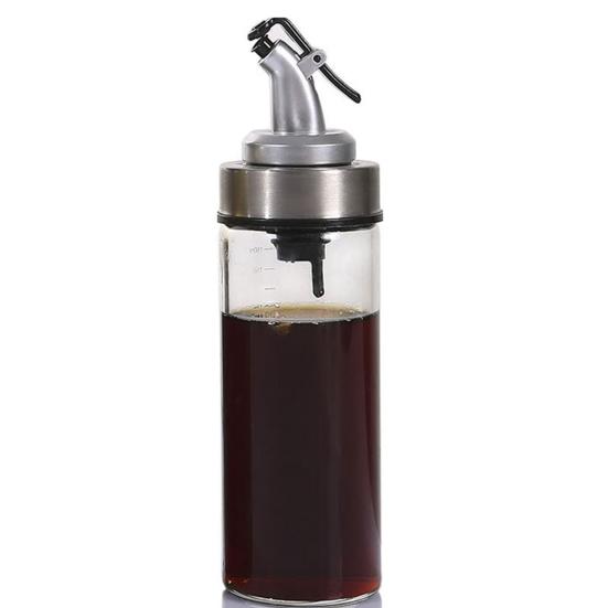 180/300/500 мл стеклянная бутылка для масла, герметичная, устойчивая к высоким температурам, весы, многоразовый дозатор для соевого соуса, уксуса, оливкового масла, приправы для кухни