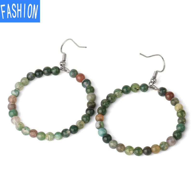 Маленькие круглые серьги из бисера с аметистом. Универсальные женские серьги.