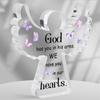 Condolences Grieving Gift, Angel Acrylic Memorial Condolence Gift, Sympathy Sign for Home Living Room Table Centerpiece Decor