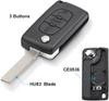 3 Buttons Remote Key Shell Replacement Compatible with Peugeot Partner Expert & Citroen C4 Berlingo HU83