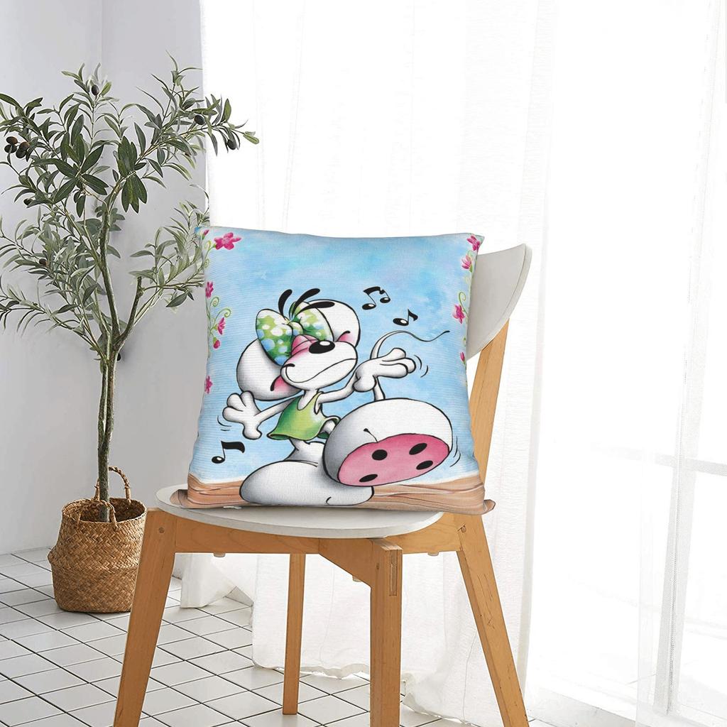 Cartoon D-Diddl Pillowcases Vintage Pillow Case For Living Room Chair Soft Pillow Cover