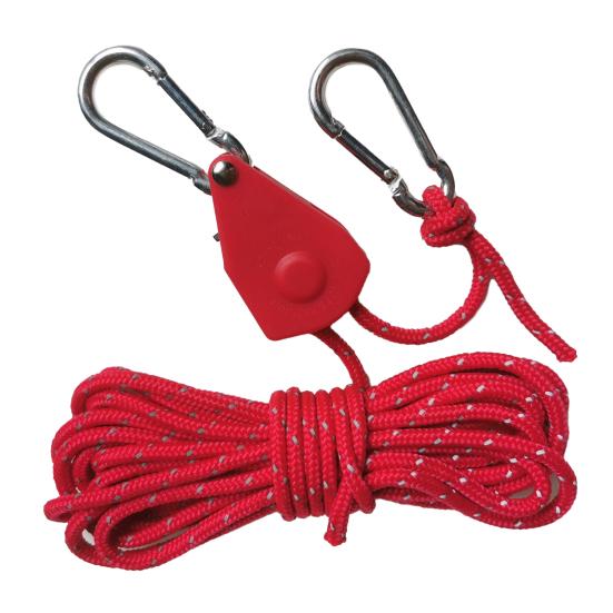 Вешалка для веревки с навесом для кемпинга Высокопрочная ветрозащитная веревка Регулируемая свободная конструкция Вешалка с зажимом для ветровой веревки с карабином для освещения палатки