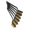 6 Pieces Brass Wire Brush Set for Cleaning Welding Slag and Rust