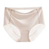 4 шт. бесшовных трусиков Ice Silk большого размера для женщин со средней талией, антибактериальный шелк и чистый хлопок, дышащий, приподнимающий бедра, идеально подходит для девочек-подростков