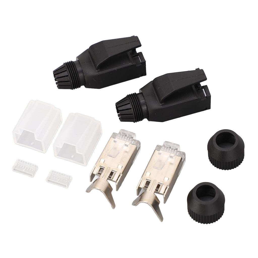 10 Set Assembly Type RJ45 Connector Kit 8   Cat5e Cat6 Industrial Ethernet Modular Plugs