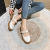 Spring New Women 'S Mary Jane Shoes Fashion Loafers White Casual Leather Shoes Shallow Mouth Design Large