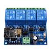 12 В постоянного тока ESP8266, 4-канальная релейная плата ESP-01, модуль WIFI для умного дома, интеллектуальная мебель, 4-канальный релейный модуль WIFI