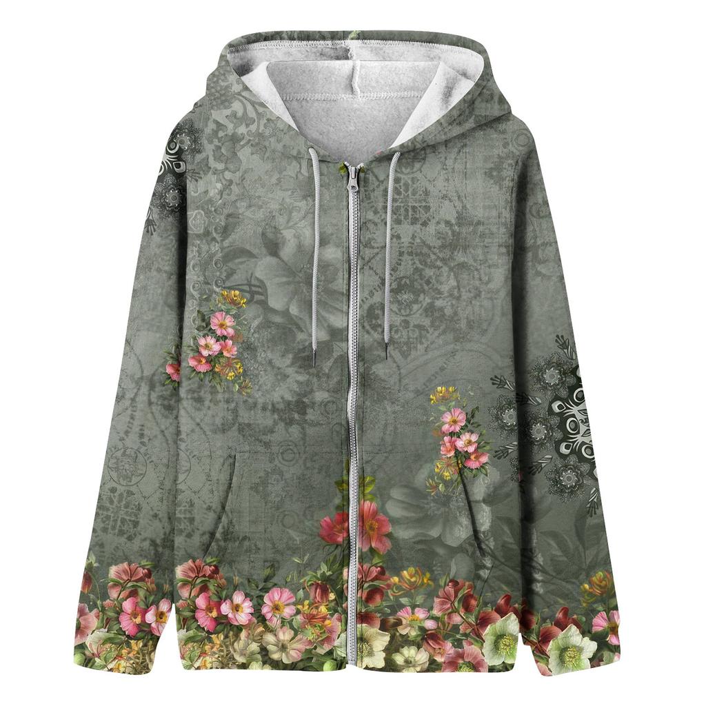 Толстовка на молнии, женские толстовки с длинными рукавами, осенние наряды, большие толстовки с капюшоном, повседневные модные куртки