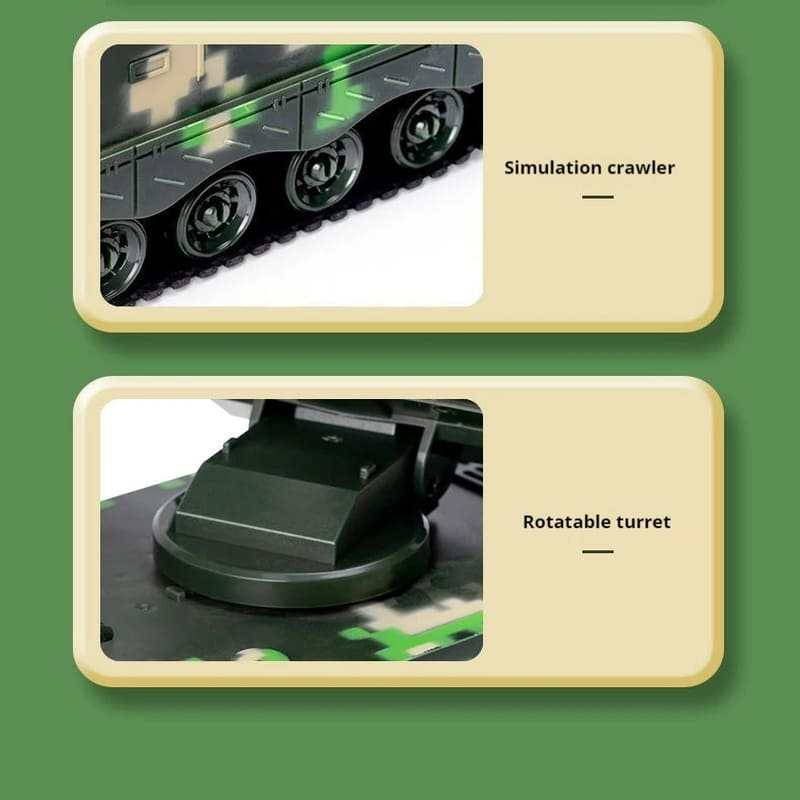Новый 2.4G RC боевой танк военный симулятор трек ракетная установка электронный звук и свет пульт дистанционного управления игрушка дети стрелялки мальчики подарок