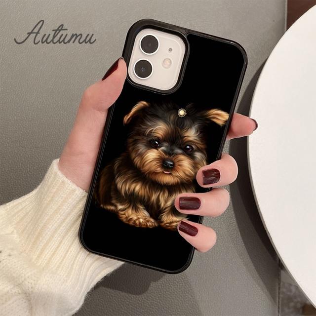 Чехол для телефона со щенком йоркширского терьера для iPhone 11 12 13 14 Pro Max mini X XR XS SE 2020 6S 7 8 Plus Samsung S21 S22