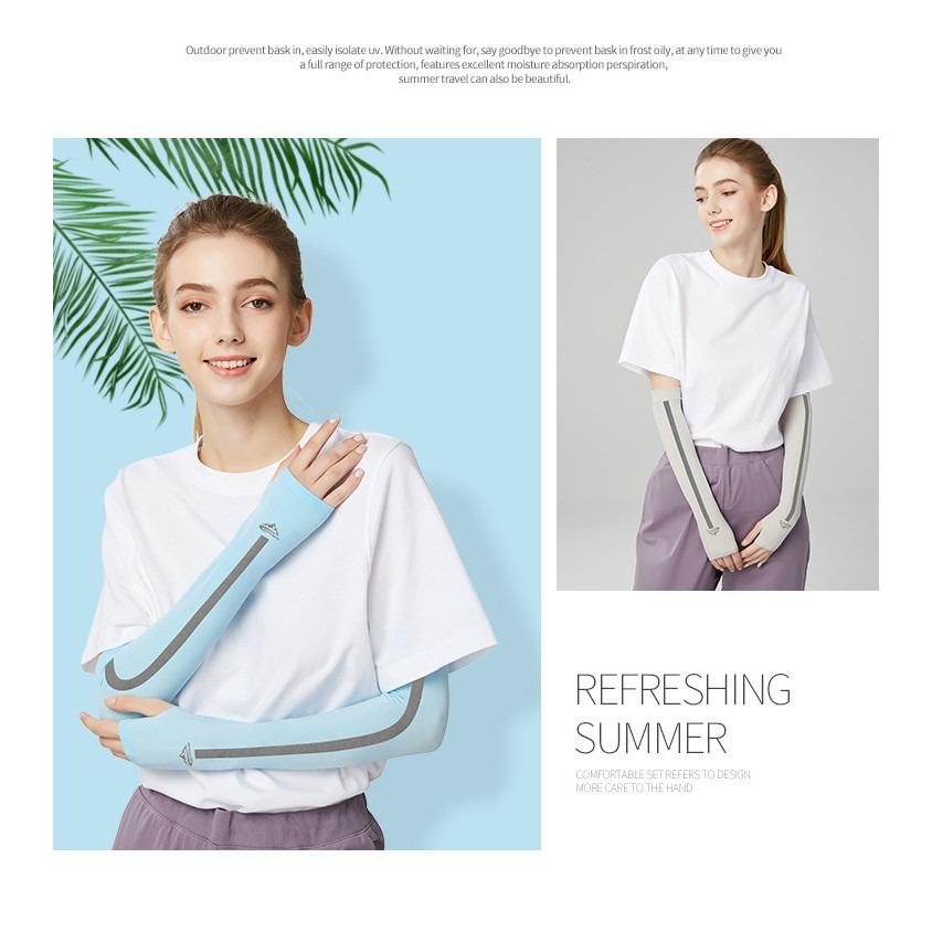 Рукава Нарукавники для езды на велосипеде Универсальные Ледяной шелк Солнцезащитный крем УФ-защита Дышащий Спорт на открытом воздухе