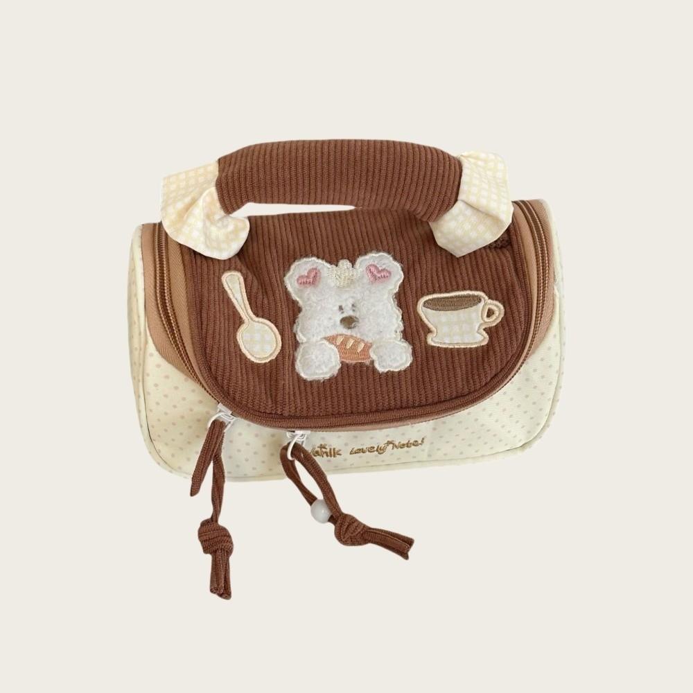 Desktop Storage Cartoon Stationery Bag Cake Butterfly Handheld Pencil Pouch Children